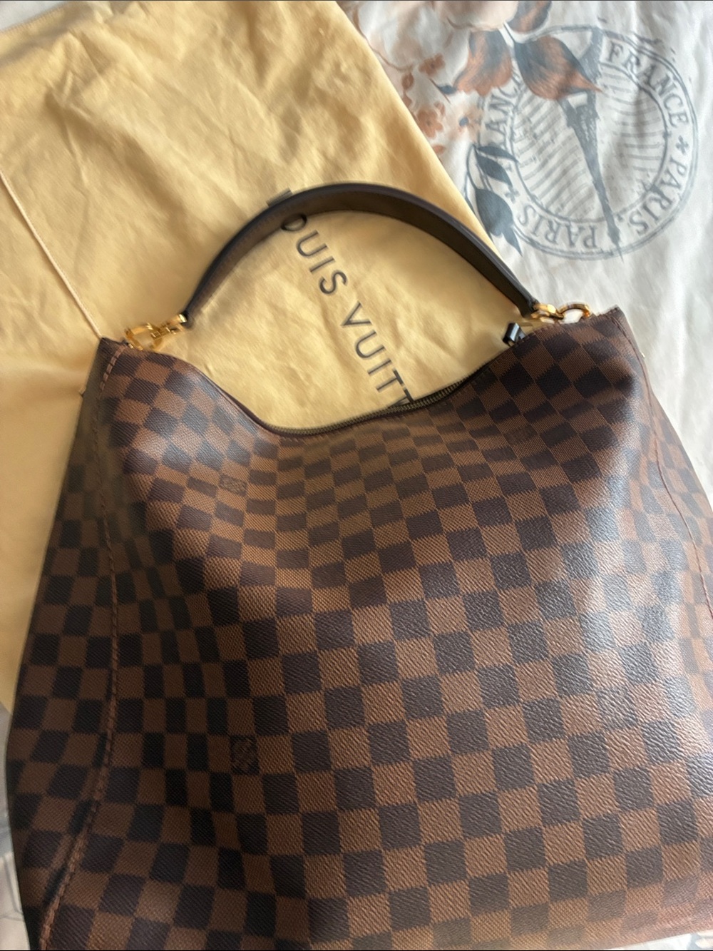 Louis Vuitton Brown Damier Portobello Gm